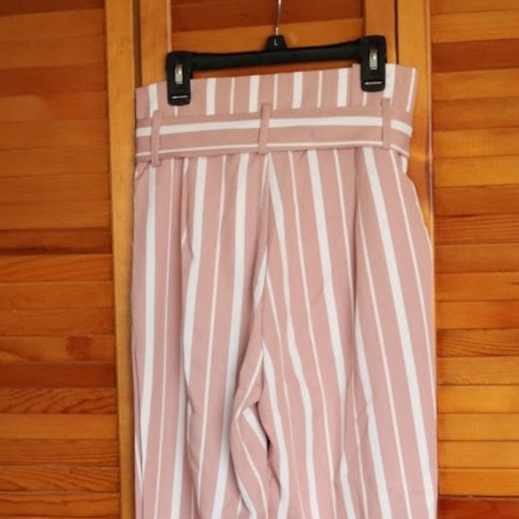 Impressions 'One And Only' Stripe Paperbag Ankle Pants NWOT! - Size S - Picture 11 of 16